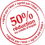 50% de réduction ou crédit d'impôt